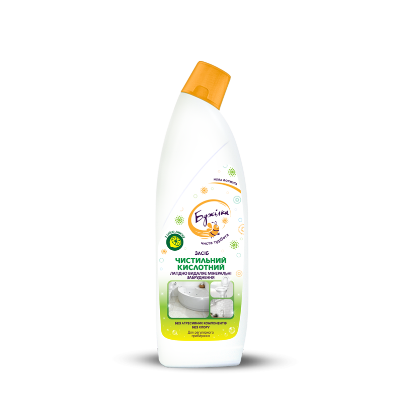 Засіб чистильний кислотний для сантехніки та унітазів Бджілка «Олія Лимону»